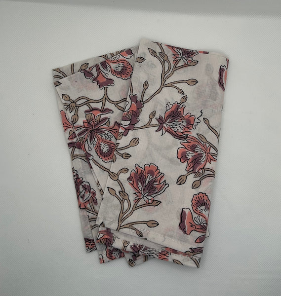 Table Napkin Pink Flowers