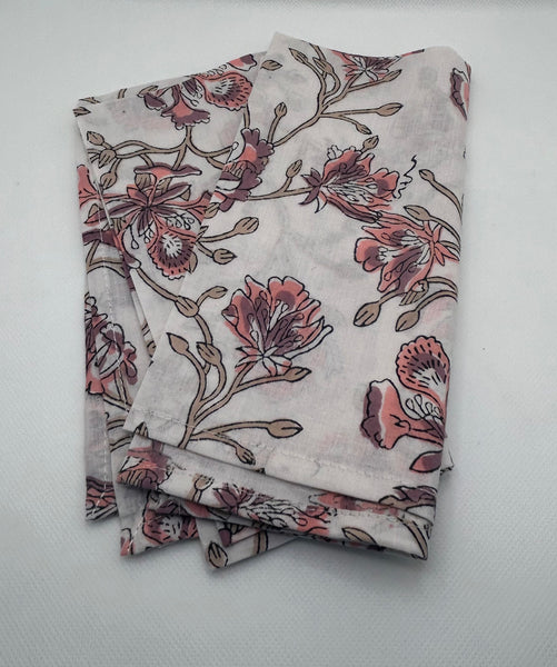 Table Napkin Pink Flowers