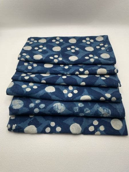 Table Napkin Indigo Flowers